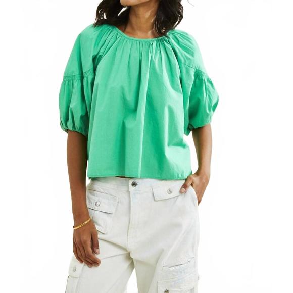 NEW LOVE THE LABEL maeve top in green paradise - Picture 1 of 1